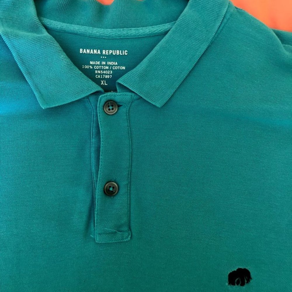 Men's XL Banana Republic Teal Polo Shirt